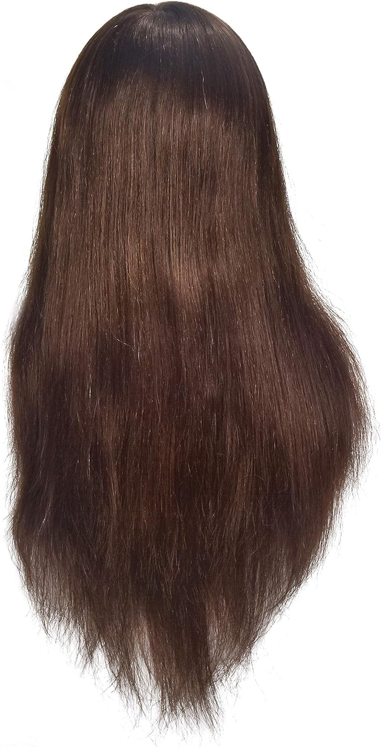 Übungskopf mit 100% Echthaar, für professionelles Frisieren, Hairstyling, Übungspuppe für Kosmetik,