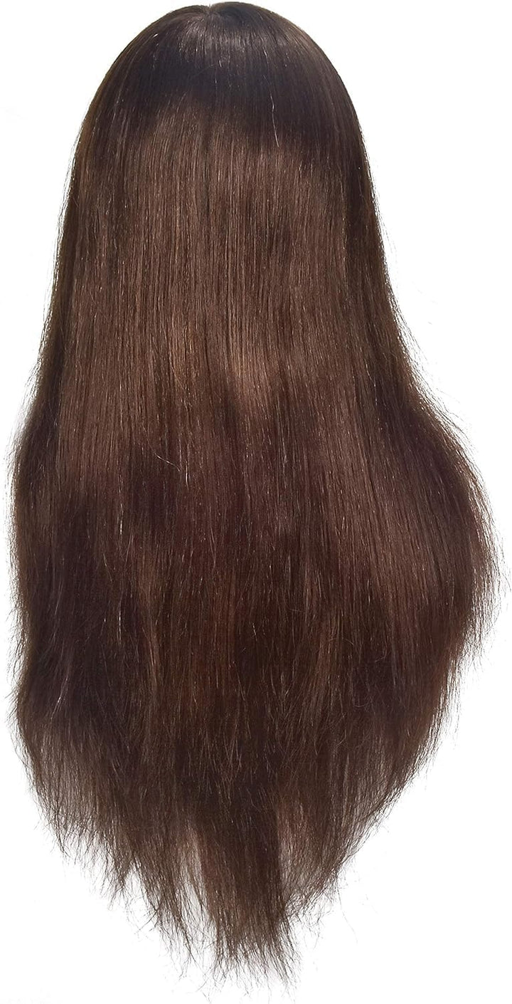 Übungskopf mit 100% Echthaar, für professionelles Frisieren, Hairstyling, Übungspuppe für Kosmetik,