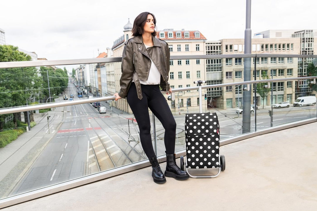 reisenthel Shopping Trolley dots White - Leichter, geräumiger Shopping Trolley für den Wocheneinkauf