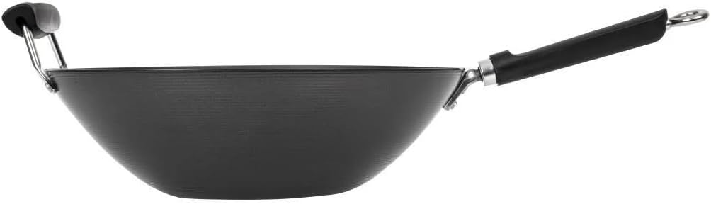 Kitchen Craft Pure Oriental Wok aus Carbonstahl mit Antihaftbeschichtung, 35,5 cm 28 x 18 x 18 cm, 2