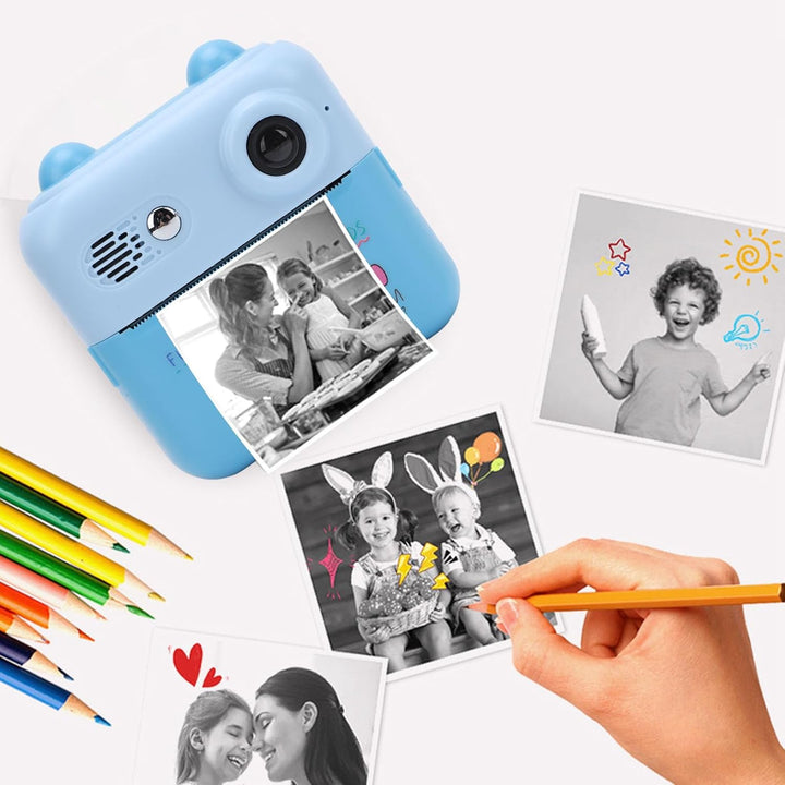 Kinder Digitalkamera 50 Megapixel Full HD mit 2,4 Zoll Display, 16x Zoom, Tintenlosem Druck und Lang