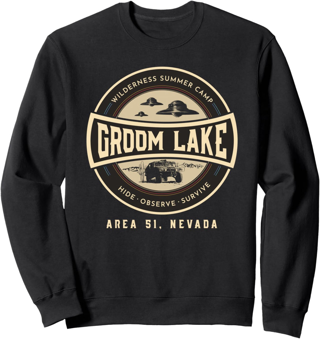 Bräutigam Lake Sommer Wildnis Camp - Lustige Gegend 51 Alien UFO Sweatshirt