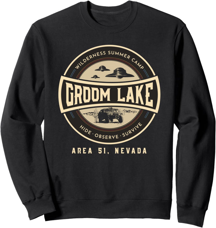 Bräutigam Lake Sommer Wildnis Camp - Lustige Gegend 51 Alien UFO Sweatshirt