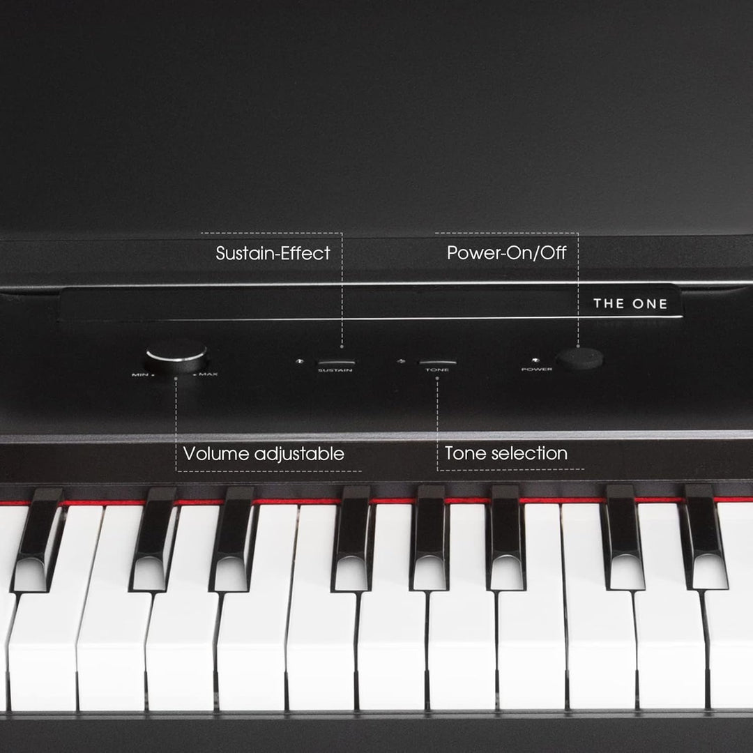 The ONE Smart Keyboard Light, 61 Tasten E-Piano mit Anschlagdynamik, tragbares Keyboard für Anfänger
