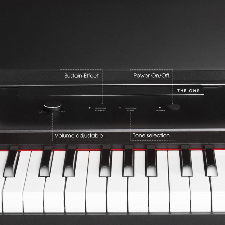 The ONE Smart Keyboard Light, 61 Tasten E-Piano mit Anschlagdynamik, tragbares Keyboard für Anfänger