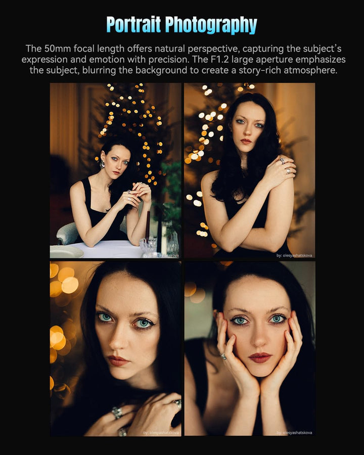 7artisans 50 mm F1.2 APS-C Kameraobjektiv mit manuellem Fokus Grosse Blende kompatibel mit Fujifilm
