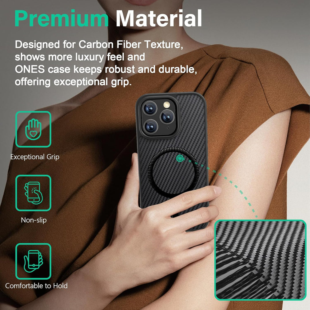 ONES Magnetisch für iPhone 11 Pro Max Ultradünne Hülle, Kompatibel mit MagSafe, Fallschutz in Militä