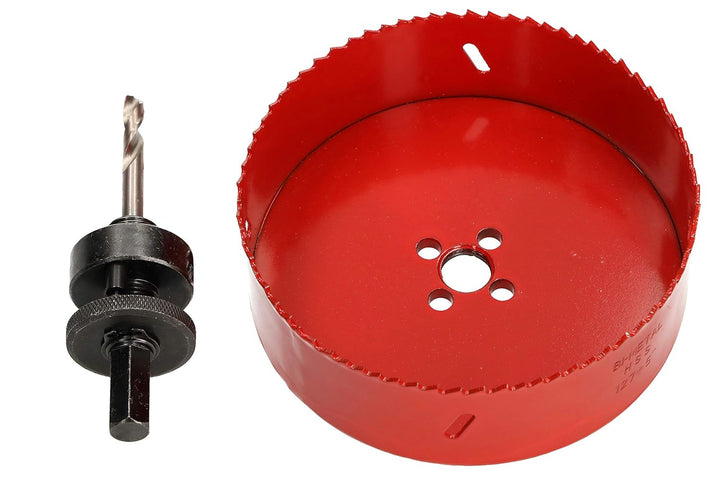 KOTARBAU Lochsäge 127 mm HSS mit Zentrierbohrer Lochfräse Bohrkrone Lochkreissäge Sägekranz für Meta