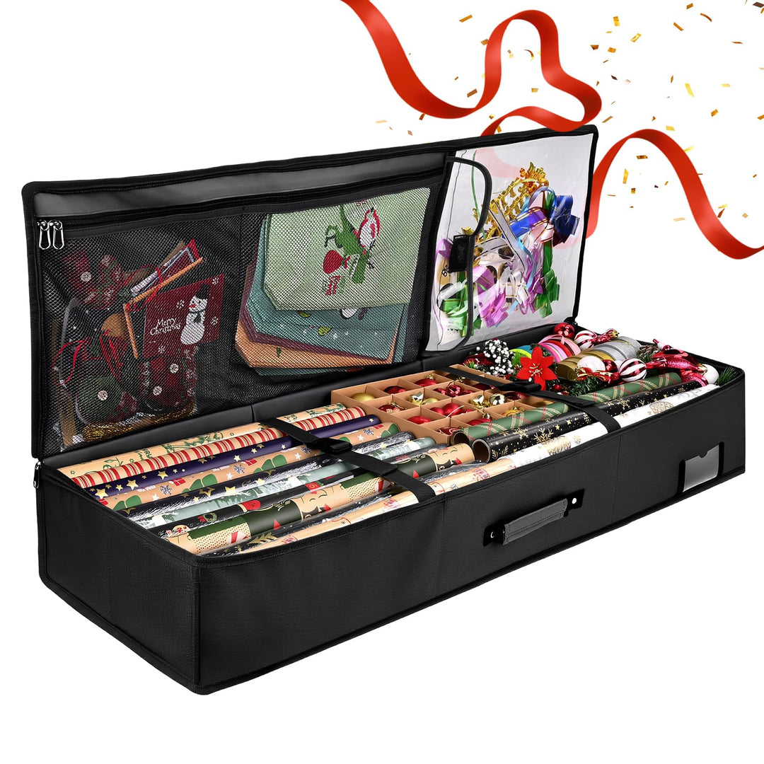 Geschenkpapier Aufbewahrung, GuKKK Gross Geschenkpapier Organizer 95 x 35 x 16 cm, Wasserdichtes 600