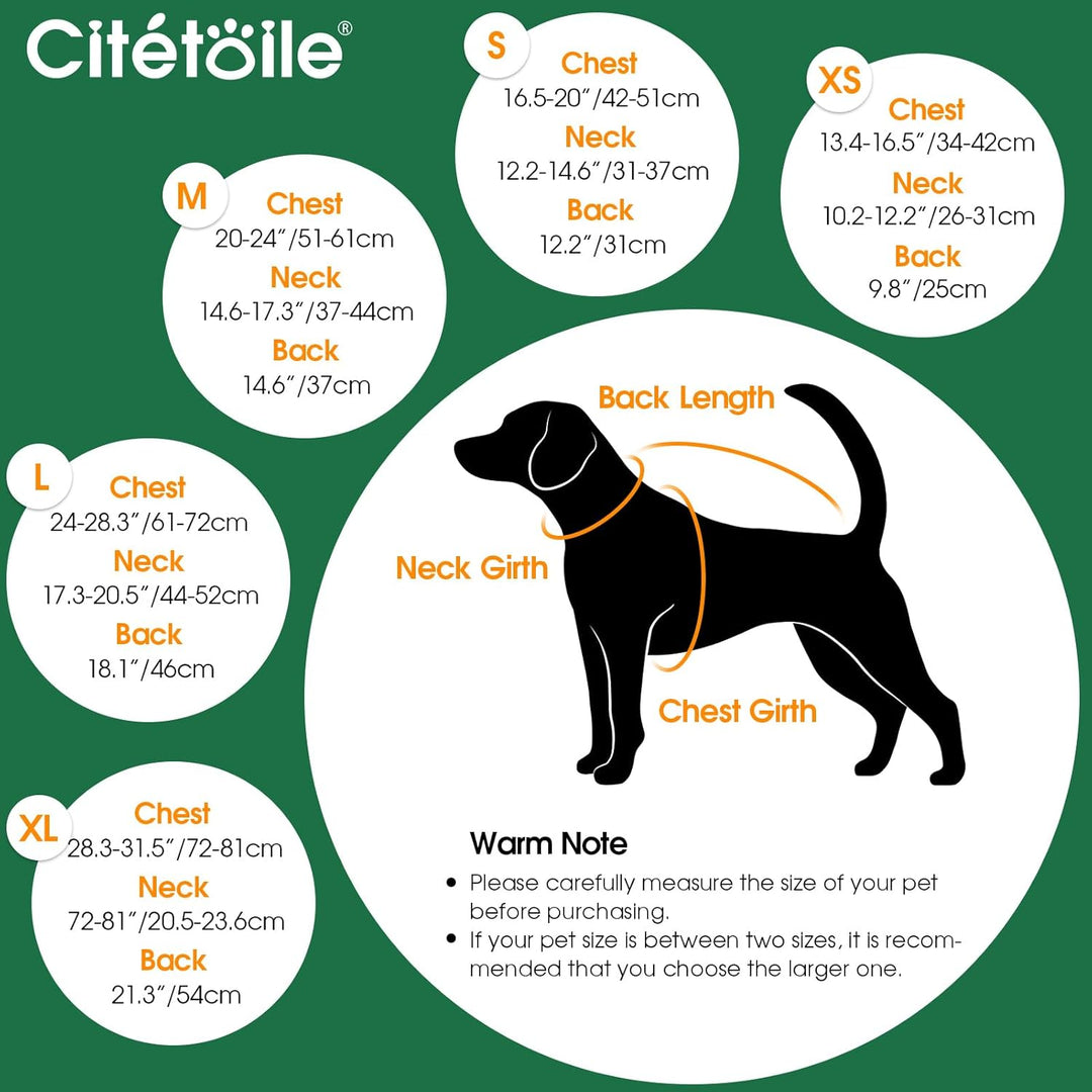 CITÉTOILE Wintermantel Hundemantel, Warme Winterjacken mit Fleece für Hunde,Hundejacke Hundekleidung