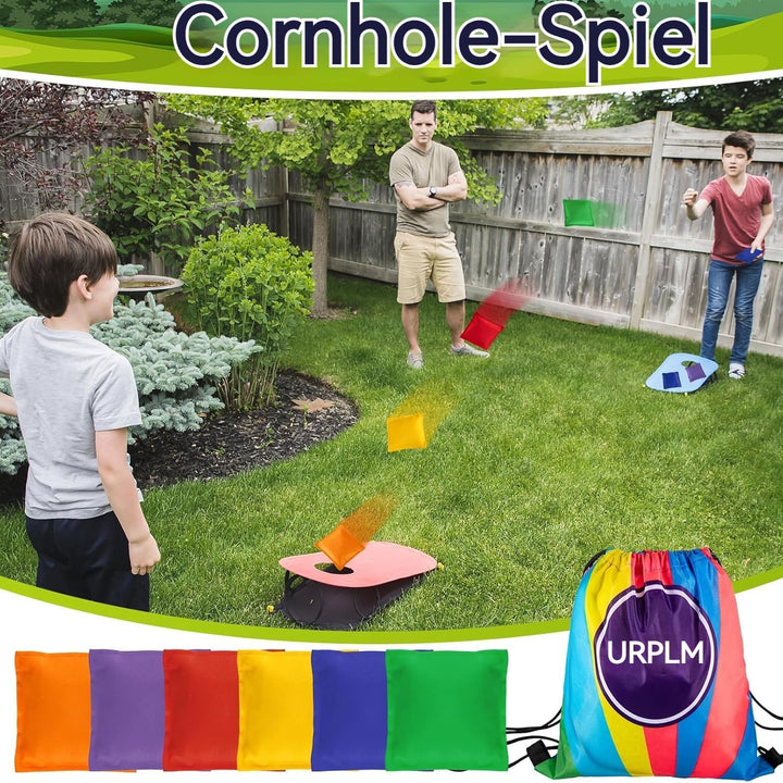 18 Pack Bean Bags für Tossing, Grosse Bunte Cornhole Bean Bags, Tossing Beanbags Spielzeug mit Trage