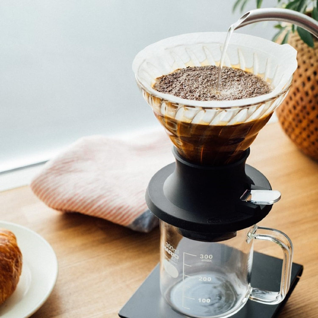 HARIO Start-Stop Dripper Set 200ml Handfilter Kaffeebereiter | SSD-5012-B, Schwarz Size 02 (Set) Sch