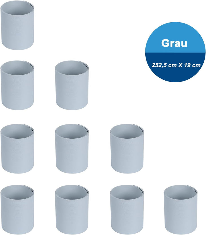 NAIMORUI 10 Stück Hart PVC Sichtschutzstreifen für Doppelstabmatten, 252,5 X 19 cm Sichtschutzstreif