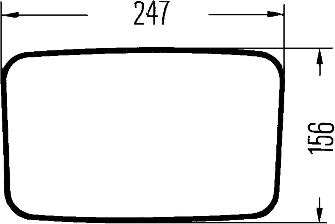 HELLA - Aussenspiegel - Kunststoffgehäuse - schwarz - Breite: 157mm - Höhe: 244mm - beidseitig - 8SB