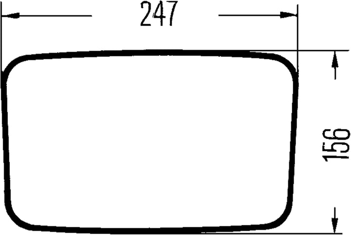 HELLA - Aussenspiegel - Kunststoffgehäuse - schwarz - Breite: 157mm - Höhe: 244mm - beidseitig - 8SB