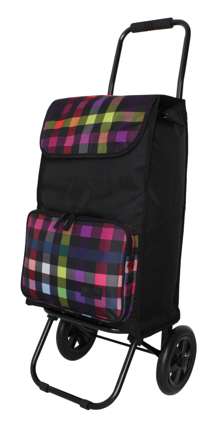 Franky Einkaufstrolley Einkaufsroller ER1 Multicolor Check