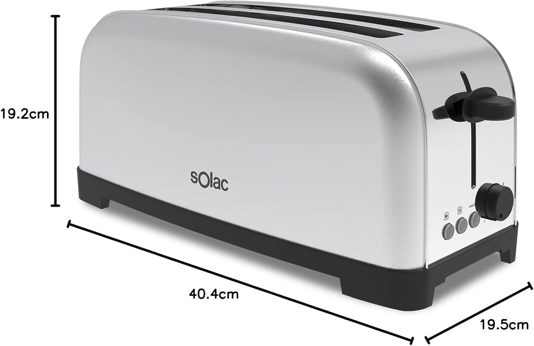 Solac 650G000100911 TL5419 Yé toaster, Edelstahl 2 Lange Schlitze|Edelstahl, 2 Lange Schlitze|Edelst