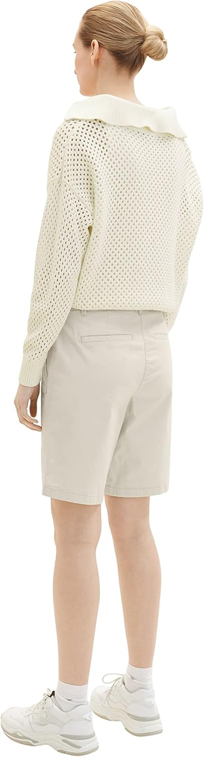 TOM TAILOR Damen Chino Bermuda Shorts 36 12365 - Dusty Beige, 36 12365 - Dusty Beige