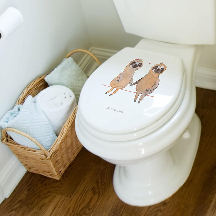 Mr. &amp; Mrs. Panda Motiv WC Sitz Faultier Pärchen - Geschenk, Klodeckel, Faultier Deko, Toilette, Klob