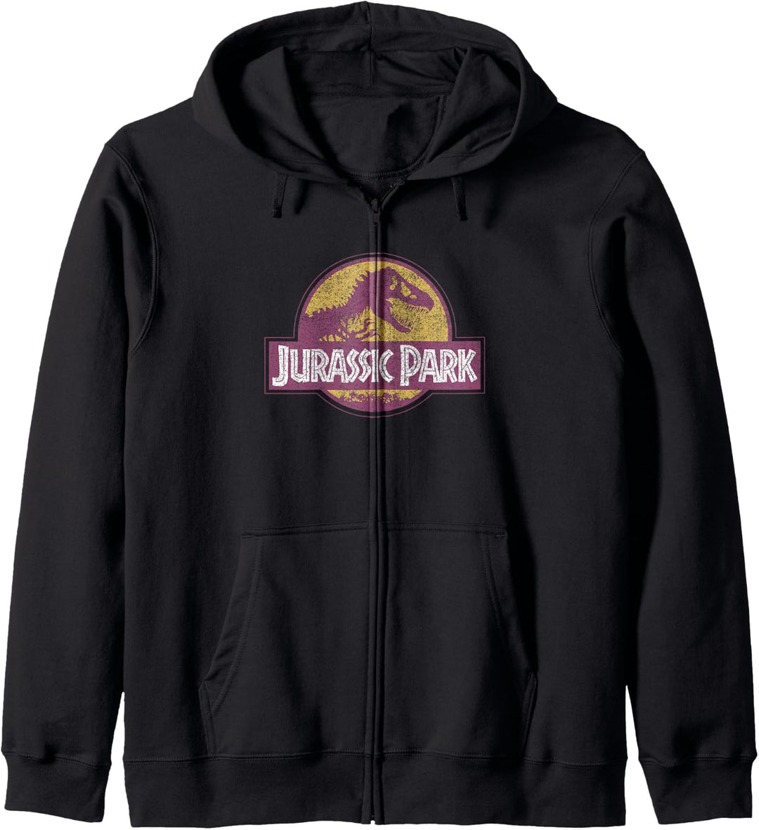 Jurassic Park Classic Retro Red &amp; Gold Logo Kapuzenjacke