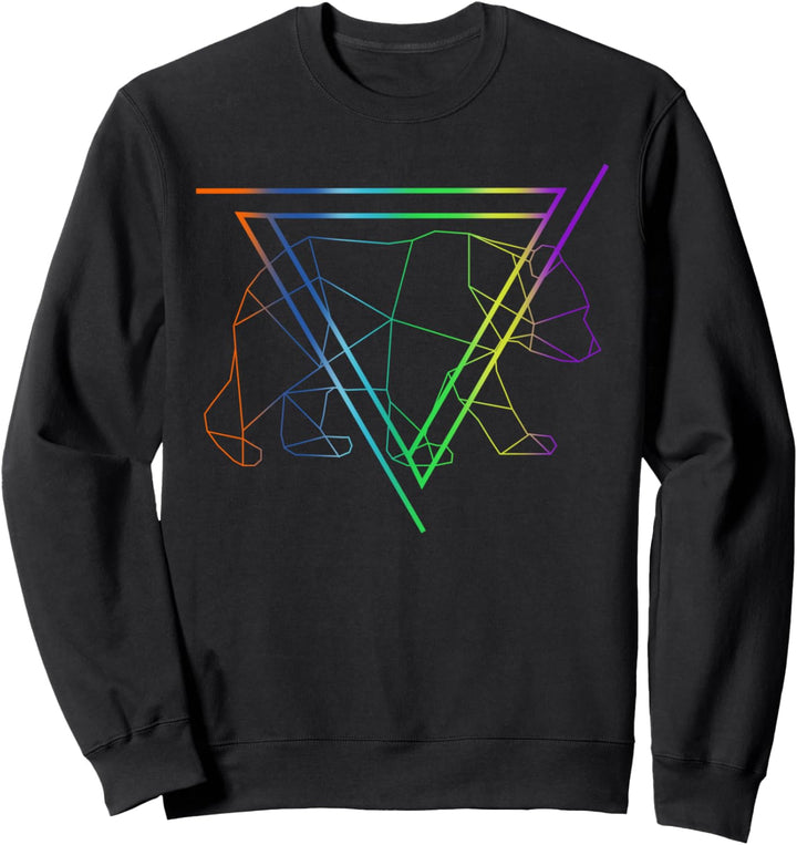Bär Geometric Illustration Vintage Sweatshirt