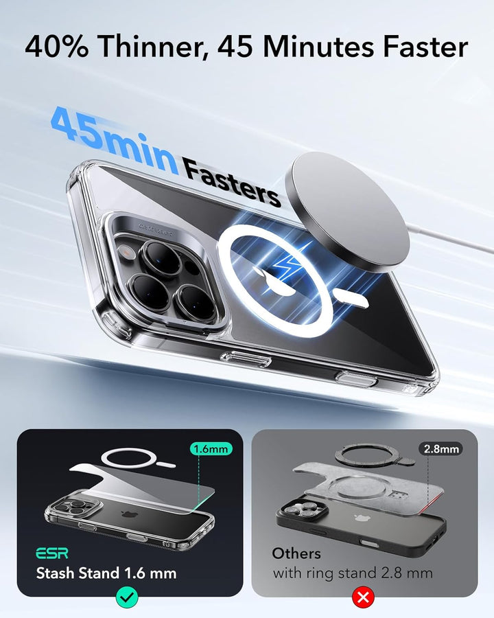 ESR für iPhone 16 Pro Max Hülle [Kamerasteuerung] Kompatibel mit MagSafe [Versteck Robust Ständer] M