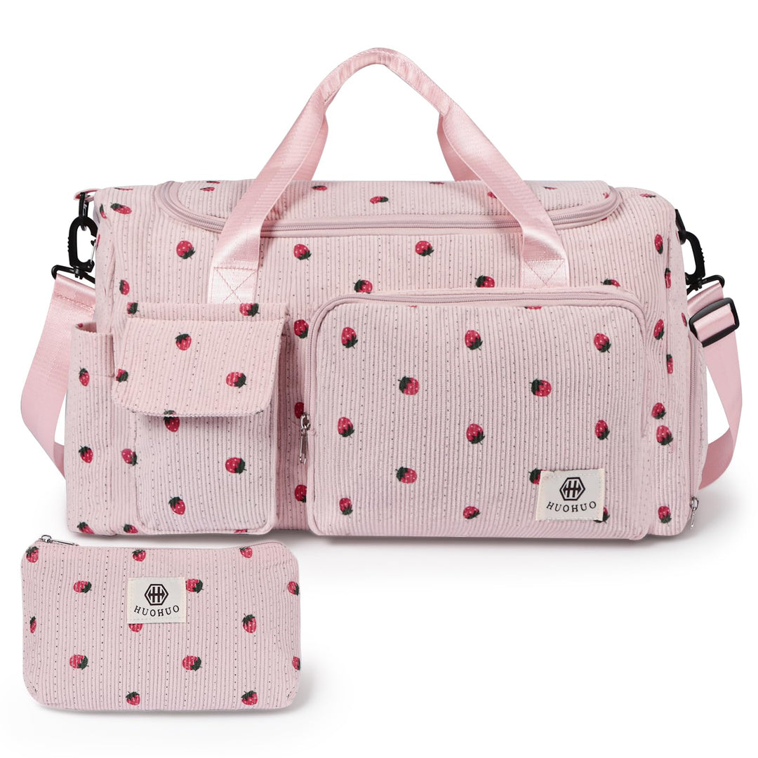 Sporttasche Damen, Sporttasche Kinder, Faltbare Reisetasche Weekender mit Schuhfach und Nassfach, Re