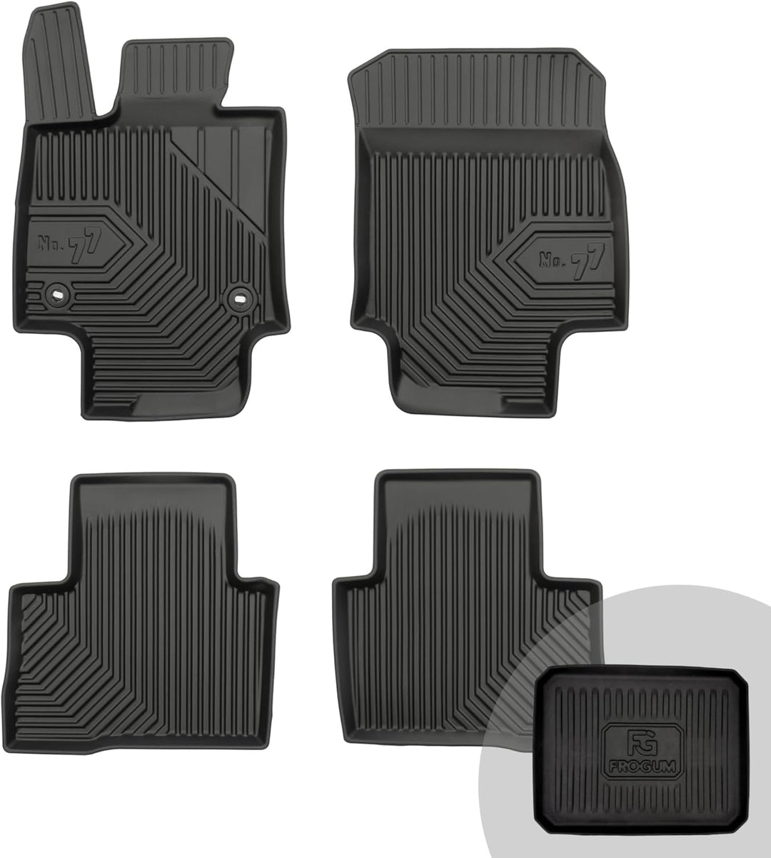 FROGUM No.77 Gummimatten Ganzjahresset von Auto Fussmatten Autofussmatten für Toyota RAV4 V ab 2019