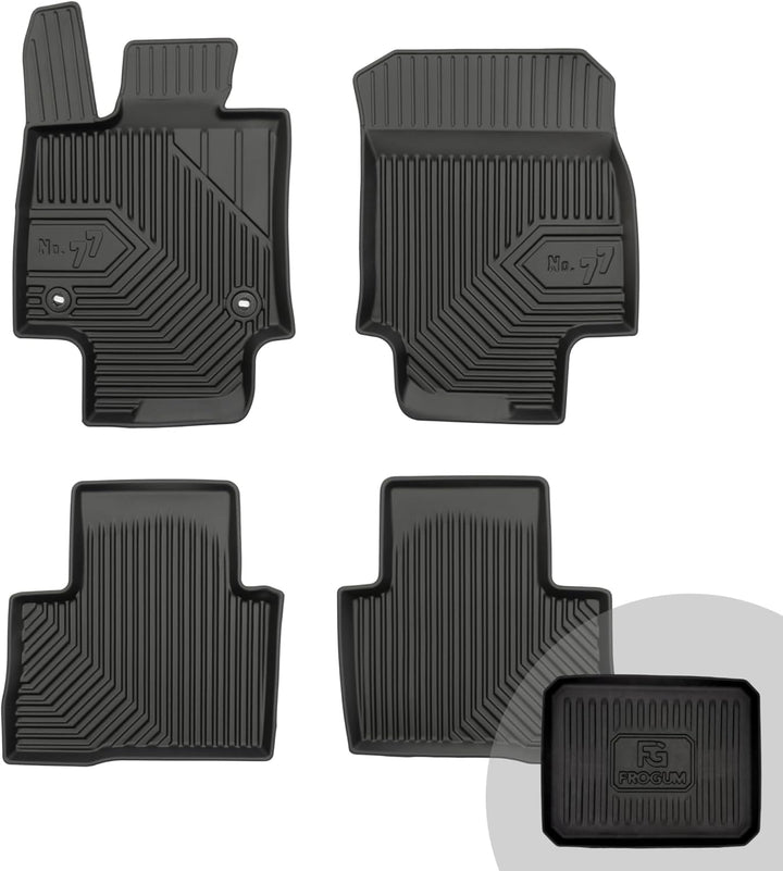 FROGUM No.77 Gummimatten Ganzjahresset von Auto Fussmatten Autofussmatten für Toyota RAV4 V ab 2019