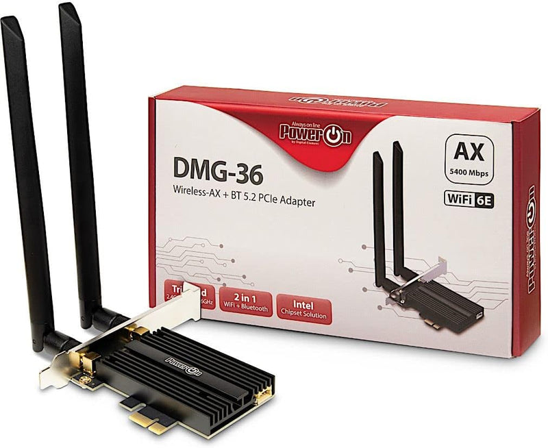 Inter-Tech DMG-36 Eingebaut WLAN/Bluetooth 5400 Mbit/s, Black