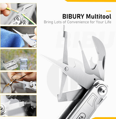 BIBURY Multifunktionale Zange mit Flaschenöffner, Faltbares Multitools für Mann, Tragbare Multifunkt