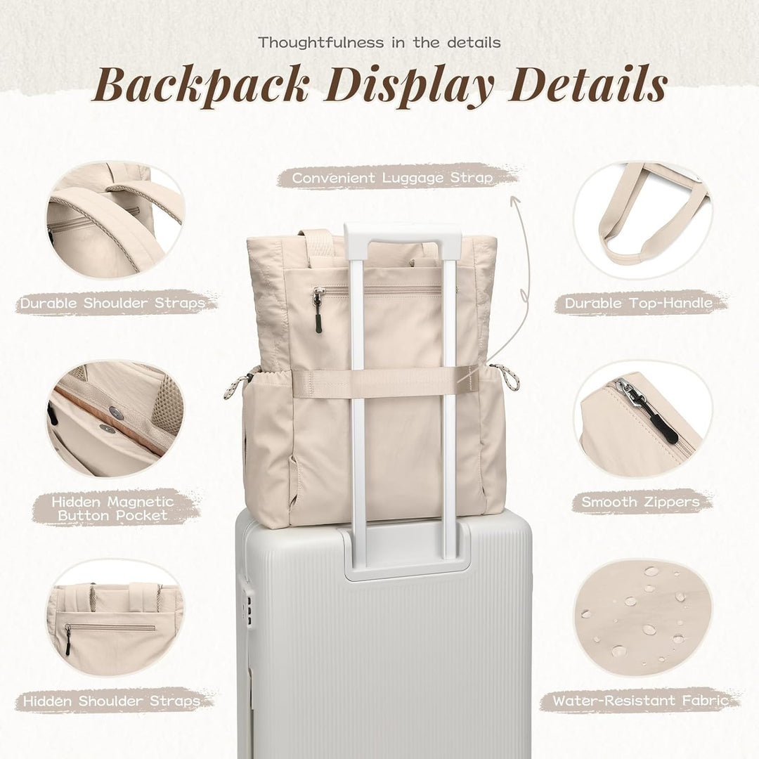 GOLF SUPAGS Convertible Laptop Rucksack Damen Yogatasche Sporttasche, Gesteppte Tragetasche, Yogamat