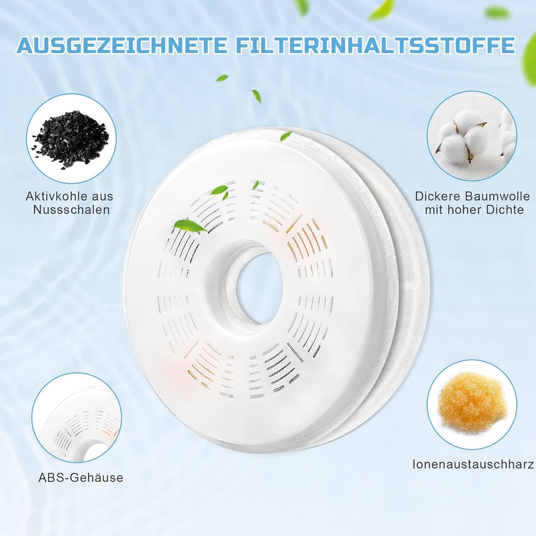 Katzenbrunnen Filter, 6 Stück Ersatzfilter für 3L Katzenbrunnen Aktivkohle und Ionenaustauschharz Fi