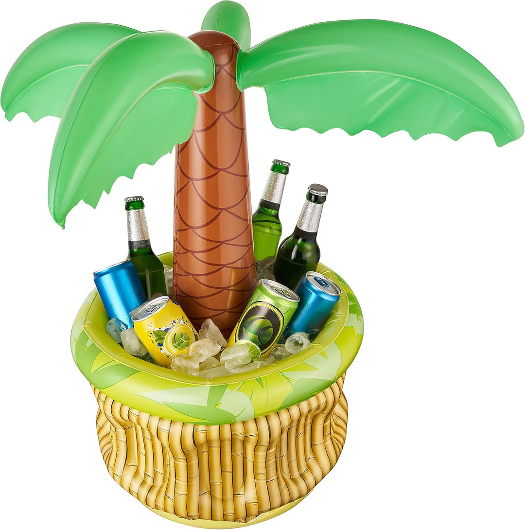 Balinco 2X Aufblasbare Palme Bierkühler Bier Party Kühler Eiskübel Partyzubehör Aufblasbarer Partykü