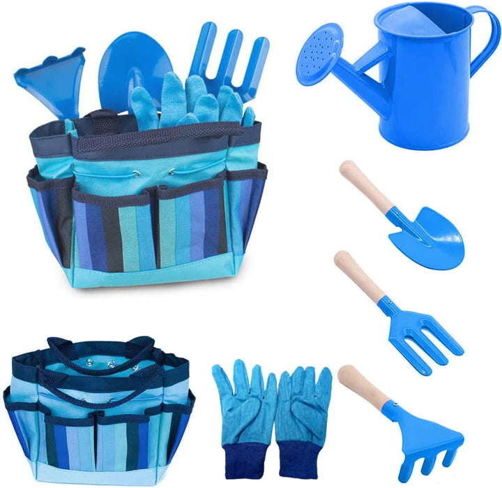 Evelure Gartenwerkzeug-Set für Kinder, Gartenwerkzeug-Set 6-teilig für Kinder mit Giesskanne, Garten
