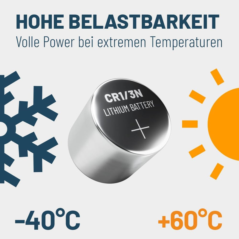 ABSINA 6X CR1/3N Batterie Lithium 3V - Batterie CR11108 auslaufsicher & mit Langer Haltbarkeit - Bat