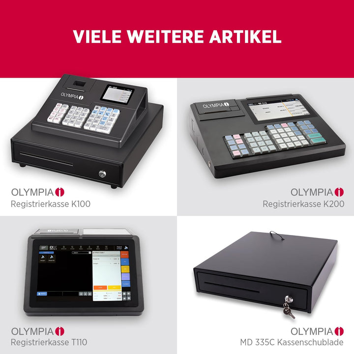 Olympia M 405 Gelb | Kassenlade mit 8 Münz- & 4 Scheinfächern | Robuste Kassenschublade Unterbau aus
