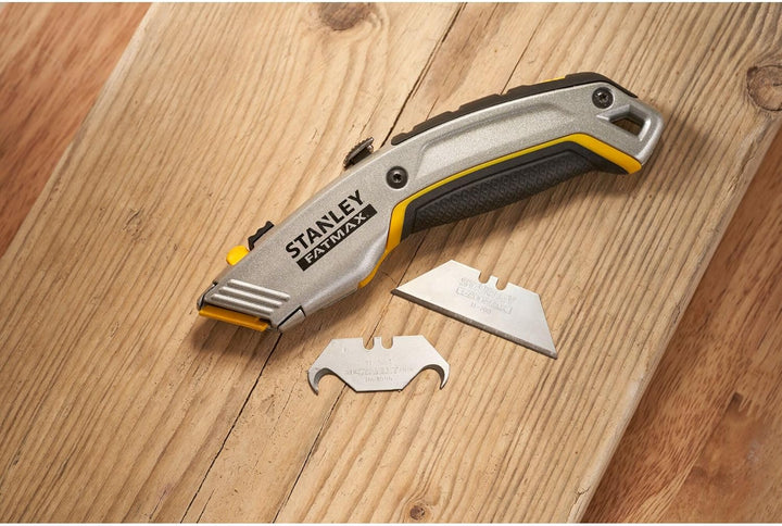 Stanley Fatmax 2 in 1 Messer PRO 0-10-789 (mit einziehbarer Klinge, 180 mm Länge, vielseitige Einsat
