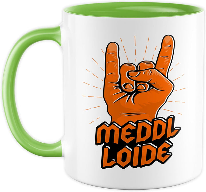 Tasse Metal Geschenk Meddl Loide, Kaffeetasse Konzert Musik Rock Meme Witzig Humor Geschenkidee Büro