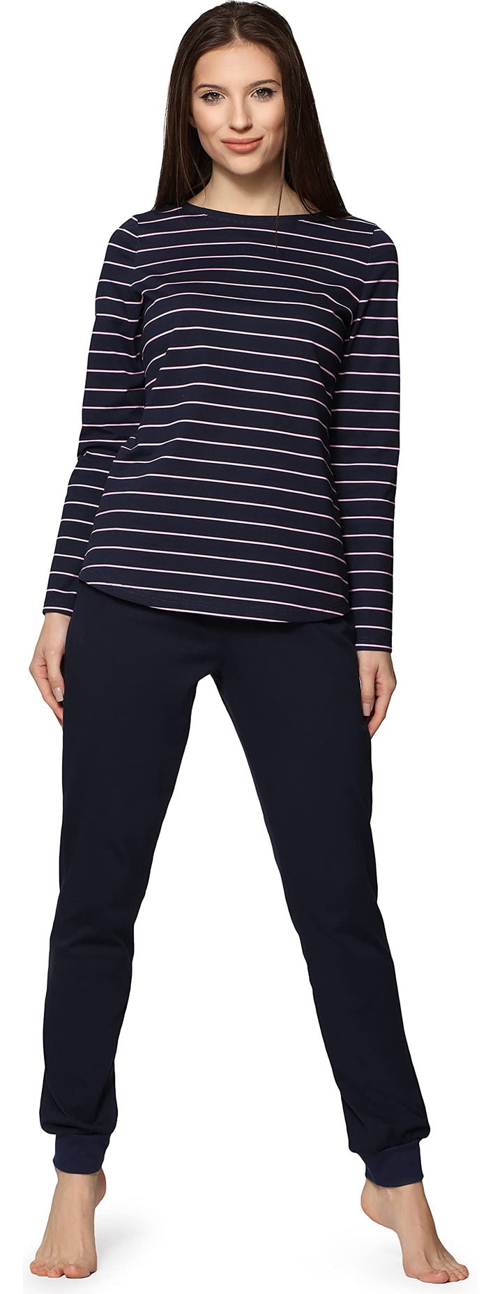 Bellivalini Damen Schlafanzug BLV50-166 S Navy Rosa, S Navy Rosa
