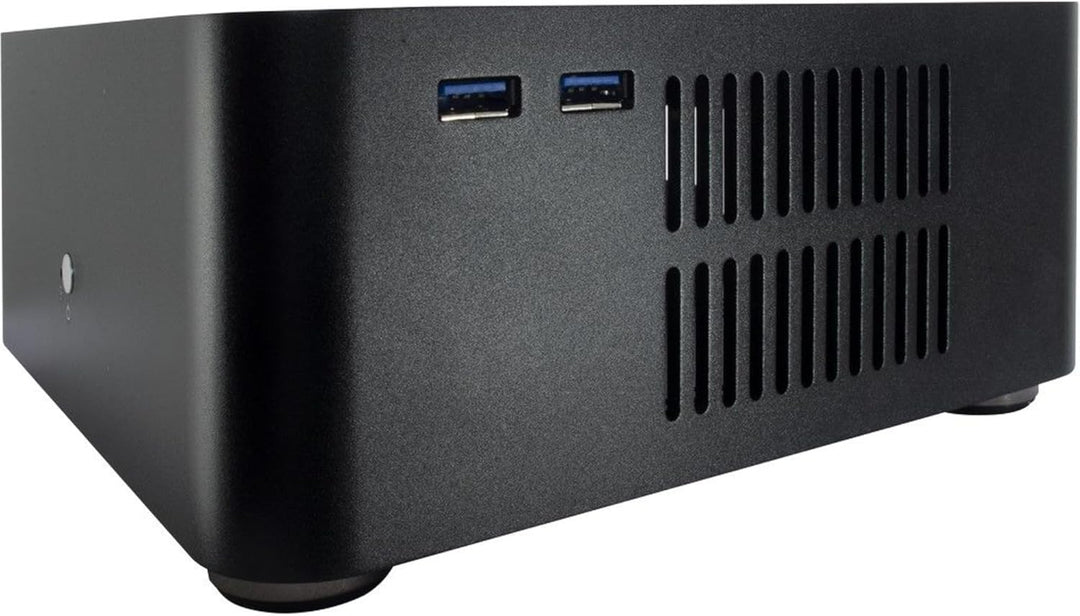 Inter-Tech ITX PC Gehäuse A80 mit 60 W Netzteil, schwarz