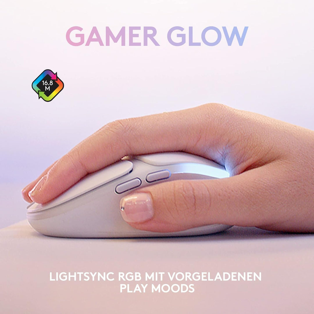 Logitech G705 kabellose Gaming-Mouse, Anpassbare LIGHTSYNC RGB-Beleuchtung, Kabellose Verbindung via