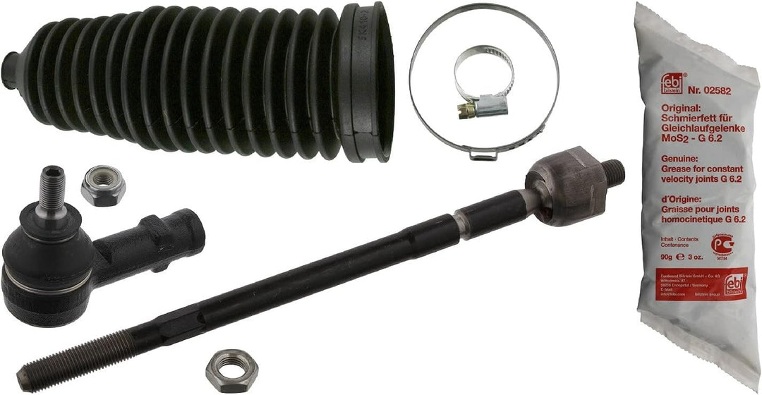 febi bilstein 38980 Spurstange mit Endstück, Manschette und Anbaumaterial , 1 Stück