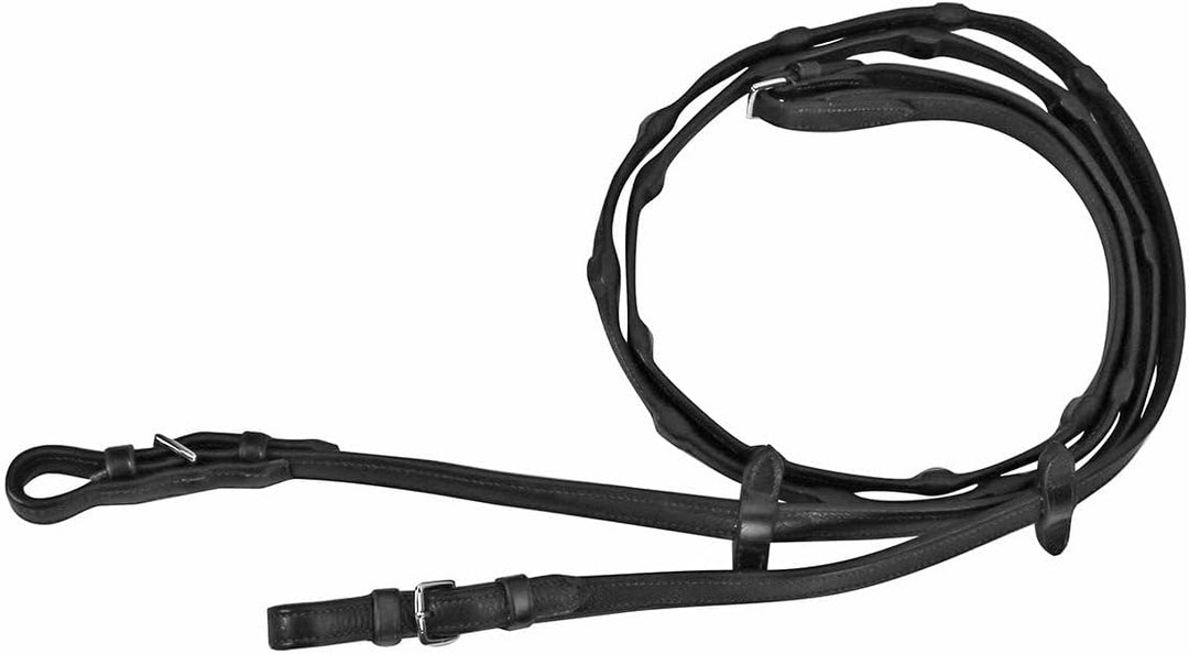 Schockemöhle Sports Zügel DURASOFT REINS nylonverstärkt, 16mm oder 18mm Breite 16mm Schwarz, Schwarz