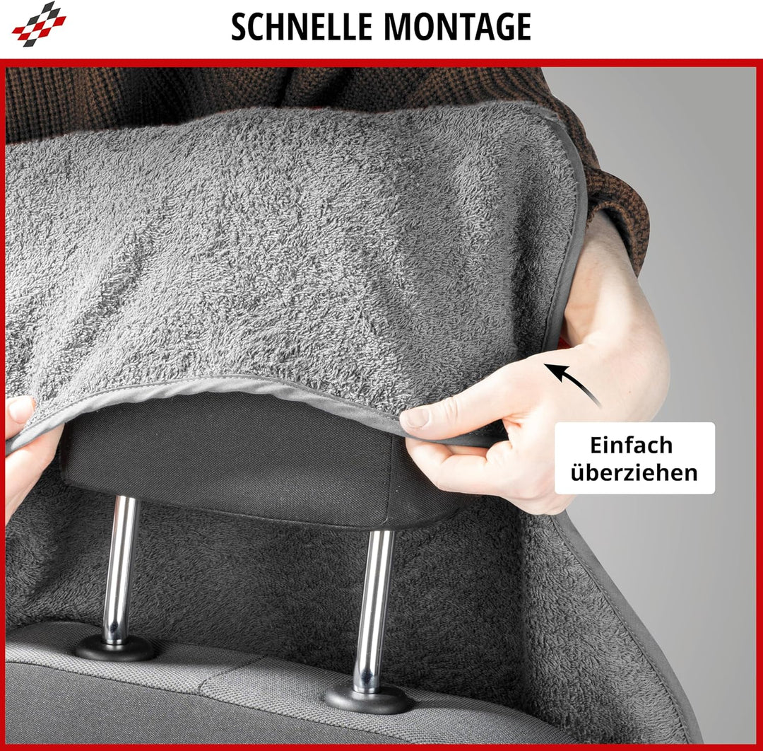 Walser Sitzaufleger Multicover, universal Auto-Sitzauflage, waschbarer Autositz-Überwurf grau, Grau
