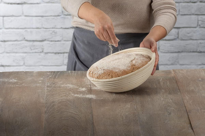 Zenker Gärkorb rund Ø27 cm – Gärkörbchen aus natürlichem Rattan für selbstgemachtes Brot – Versorgt