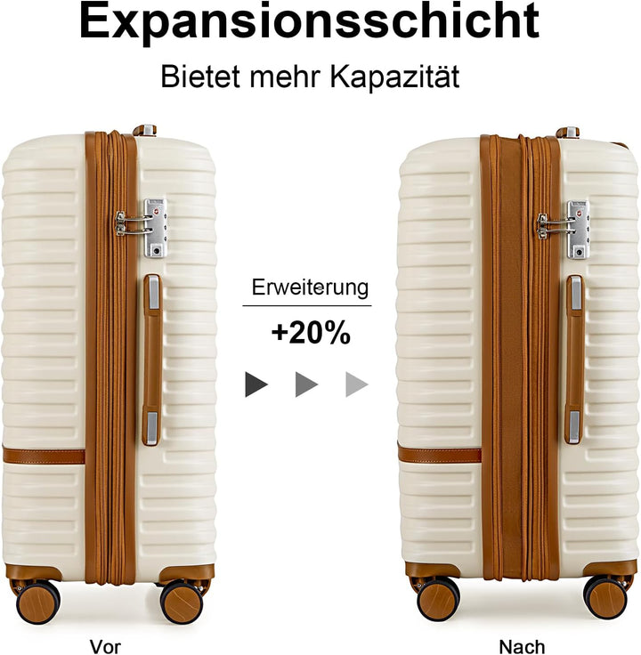 Joyway Kofferset Reisekoffer Set 6tlg Hartschale mit Beautycase Kosmetikkoffe mit 4 Rollen und TSA-S