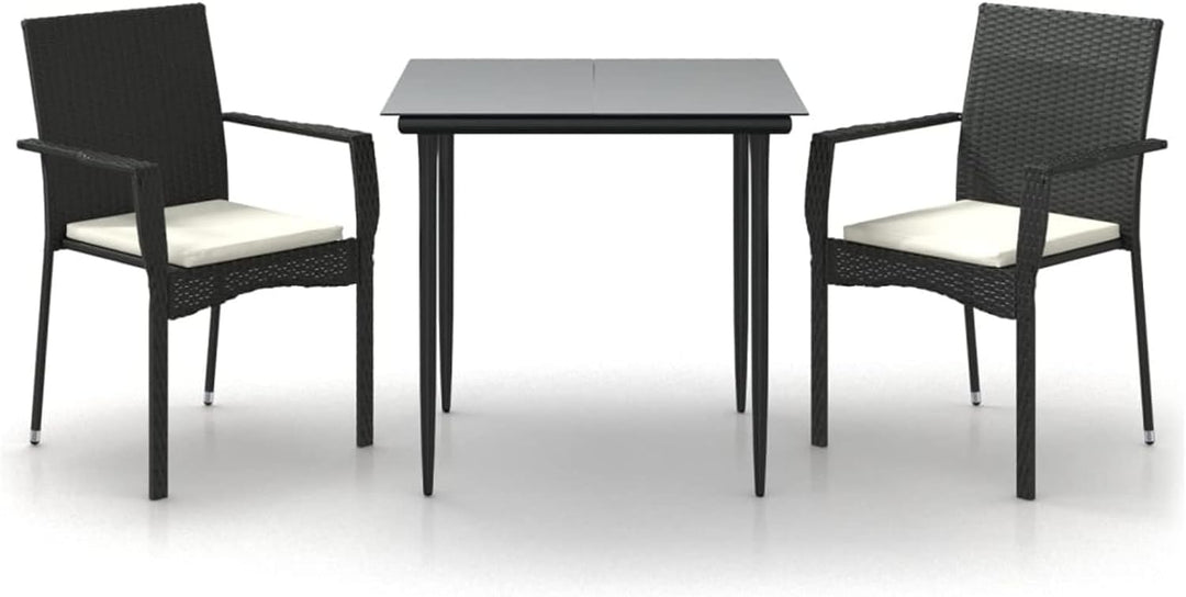 Tidyard 3-TLG. Garten Essgruppe, Balkonmöbel Set Balkon 2 Personen Gartenmöbel Set Terassenmöbel Sit