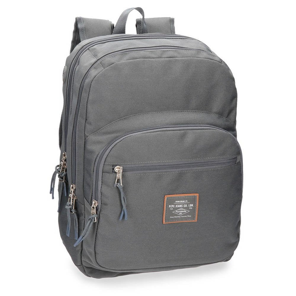Pepe Jeans Cross Doppelfach-Rucksack Grau 30,5x44x15 cms Polyester 20.13L Rucksack 44 Grau, Rucksack