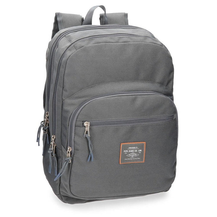 Pepe Jeans Cross Doppelfach-Rucksack Grau 30,5x44x15 cms Polyester 20.13L Rucksack 44 Grau, Rucksack